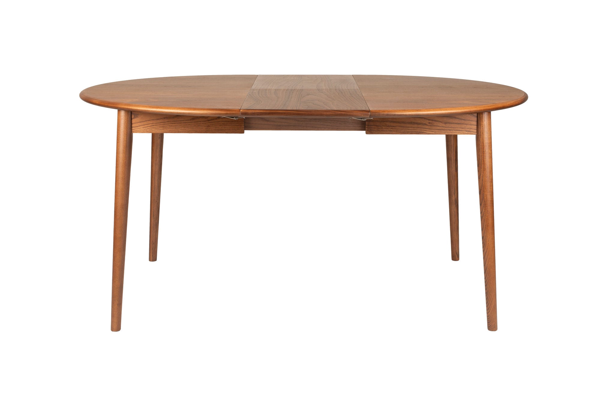 Zuiver Twist Walnut Brown Wood Extending Round Dining Table